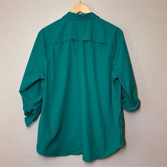 Eddie Bauer Women’s Mountain Ripstop Shirt UPF 50+ Hiking Bright Green Size XL - Picture 2 of 9